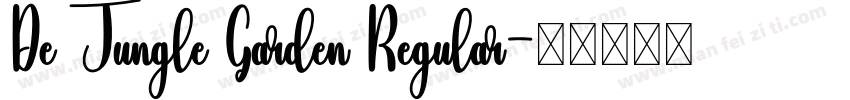 De Jungle Garden Regular字体转换